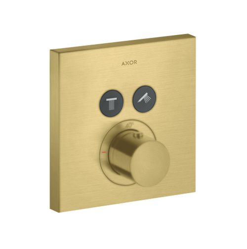 AXOR-HG-AXOR-ShowerSolutions-Thermostat-Unterputz-eckig-fuer-2-Verbraucher-Brushed-Brass-36715950 gallery number 1